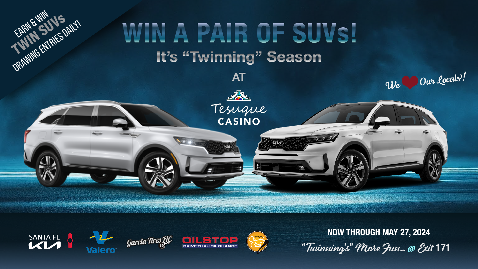 Win a pair of SUVs! It's "Twinning" Season, drawing entries daily! Now through May 27th, 2024